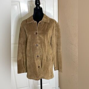 Brandon Thomas 100% Suede Leather Coat / Shirt Hippie Medium​​​​​​